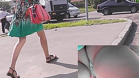 Magnificent view up green petticoat | watch  HD candid cam xxx movie for free