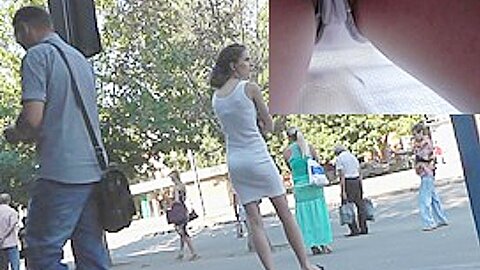 Random upskirt (fake) chick in the street | watch  HD candid cam sex movie for free
