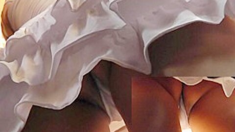 White belts up tiered white petticoat | watch  HD candid camera sex video for free