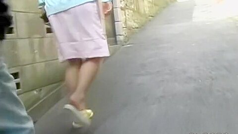 Hot Asian nurse flashes her tight panties during instant public sharking | watch  HD hidden cam porn movie for free