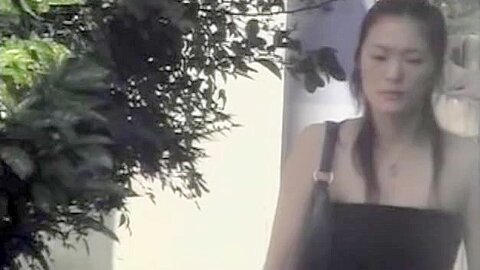 Tall confused oriental bimbo loses her top during fast sharking adventure | watch  HD candid camera sex movie for free