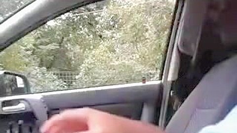 Man sitting in the car flashing his cock to passing by girl | watch  HD hidden cam porn movie for free