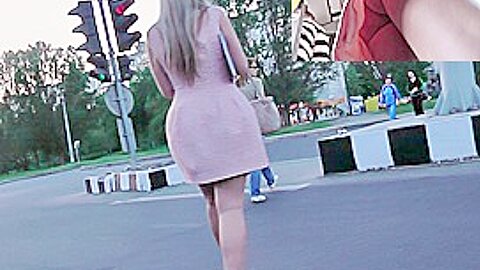 Alluring upskirt (fake) booty up mini costume | watch  HD hidden cam porn video for free