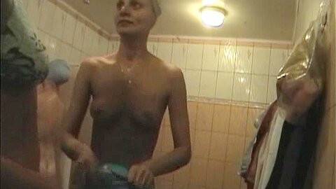 Nude swimmer taking bathe suit on in shower spy vid | watch  HD voyeur cam porn movie for free