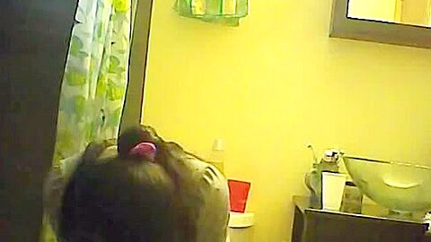 Amateur teen flashed her butt while pissing on toilet | watch  HD candid camera xxx video for free