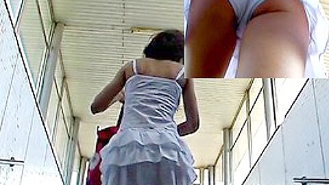 The most good upskirt white full back panty view | watch  HD spy cam porn video for free