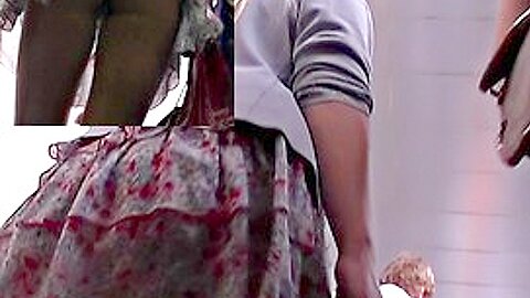 The upskirts (fake) from the crowded places | watch  HD spy cam xxx movie for free