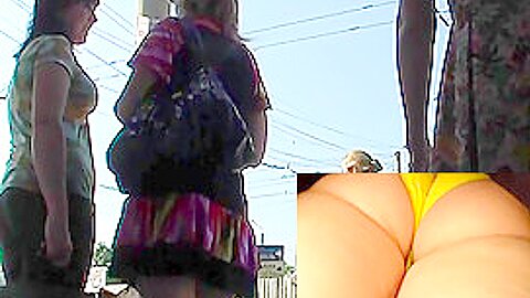 Ample arse in yellow panty up petticoat | watch  HD spy cam porn movie for free