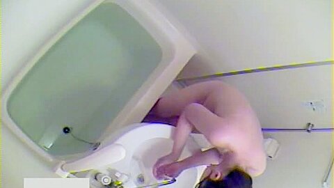 Sexy Asian brunette taking a long, hot bath caught on bath hidden cam | watch  HD hidden cam porn movie for free