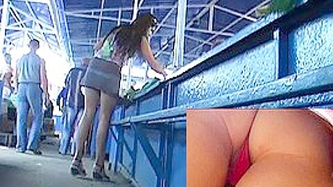 Sassy string upskirt (fake) | watch  HD spy camera sex video for free