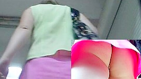 Butt flash up pink petticoat | watch  HD spy camera porn video for free