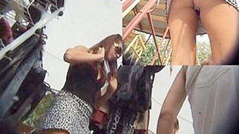 Peachy bubble-ass upskirt (fake) | watch  HD spy camera sex movie for free