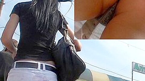 Down my street upskirt (fake) | watch  HD spy cam porn video for free