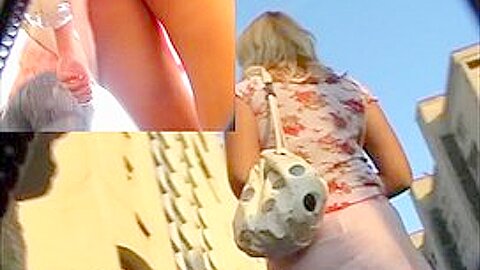 Hidden webcam (fake) street up petticoat | watch  HD spy camera porn movie for free