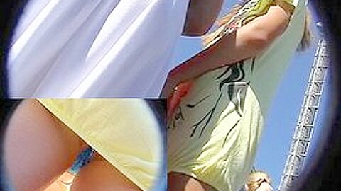 Blue panty hidden upskirt (fake) | watch  HD hidden camera porn video for free