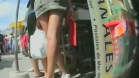 Voyeur (fake) upskirt of a girl | watch  HD candid camera porn movie for free