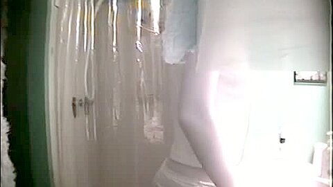 Shower spy cam carefully placed to get footage of a tender sweetie. | watch  HD hidden cam sex video for free