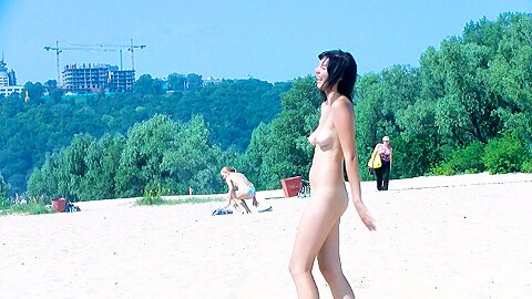 Hot nudist teen filmed by voyeur as she sits naked outside | watch  HD hidden camera xxx video for free